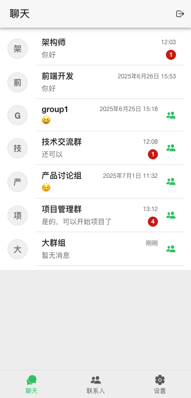 Ionic 聊天列表